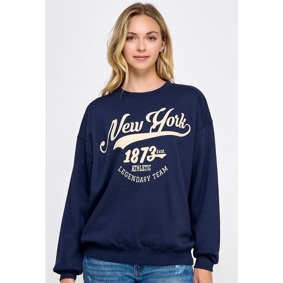 🆕Oversized fleece New York script sweatshirt - Picture 6 of 8